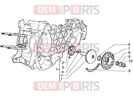 gilera Runner 180 VXR Engine » Driving pulley