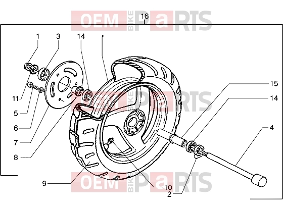 gilera Runner 180 VXR Electrical system » Front wheel