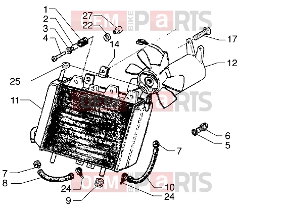 gilera Runner 180 VXR Engine » Radiator