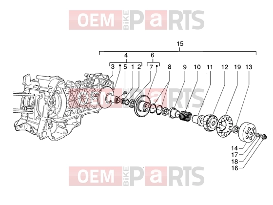 gilera Runner 200 VXR 4T Engine » Driven pulley