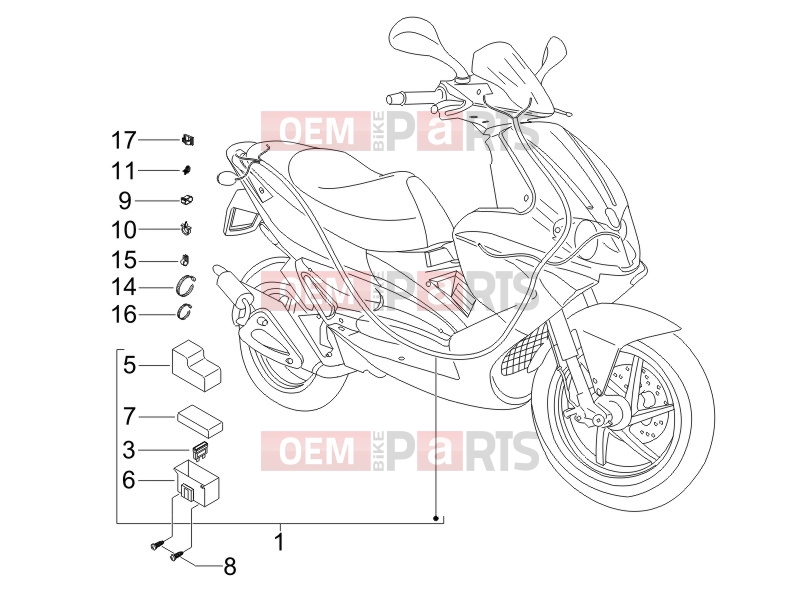 gilera 2005 Runner 50 Pure Jet SC Electrical system » Main cable harness