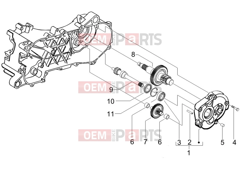 gilera 2005 Runner 50 Pure Jet SC Engine » Reduction unit