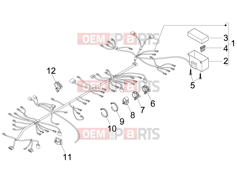 gilera 2009 Runner 50 ST Pure Jet Electrical system » Main cable harness