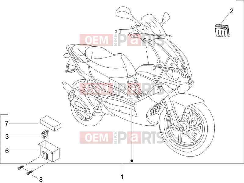 gilera 2007 Runner 50 Pure Jet Electrical system » Main cable harness