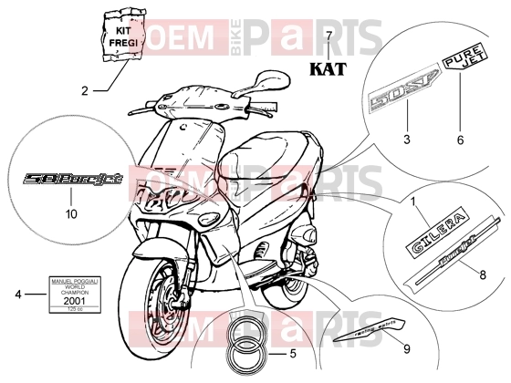 gilera Runner 50 Purejet Chassis » Emblems