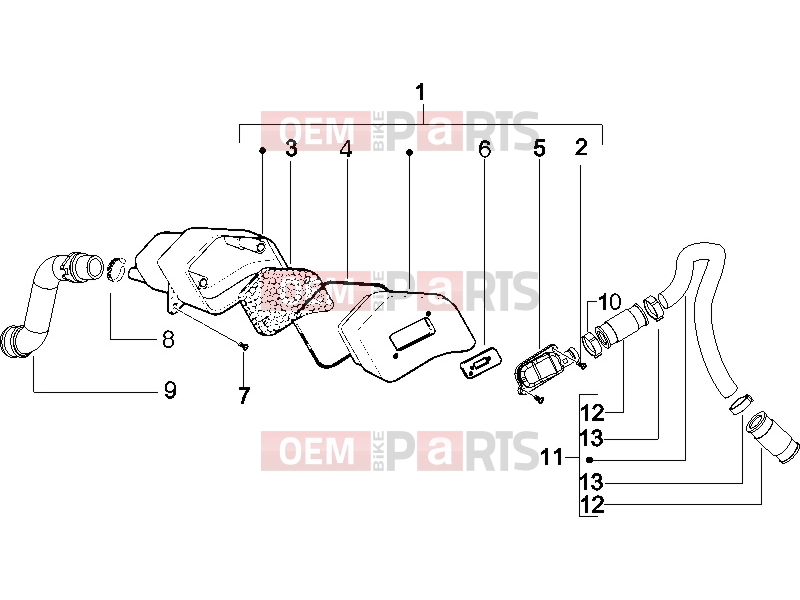 gilera 2008 Runner 50 SP -SC- Engine » Secondary air box