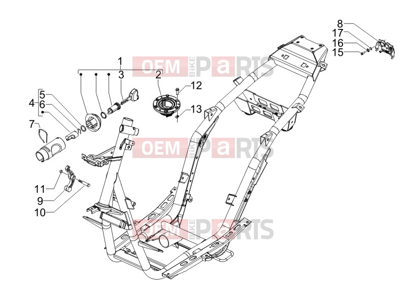gilera 2011 Runner 50 SP Frame - Plastic parts - Coachwork » Locks