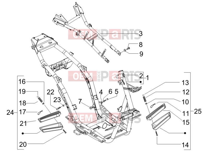 gilera 2013 Runner 50 SP Frame - Plastic parts - Coachwork » Frame/bodywork