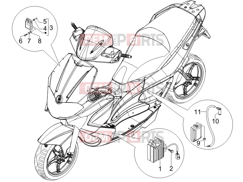 gilera 2015 Runner 50 SP Electrical system » Voltage Regulators - Electronic Control Units (ecu) - H.T. Coil