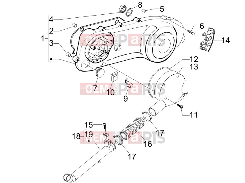 gilera 2017 Runner 50 SP Engine » Crankcase cover - Crankcase cooling