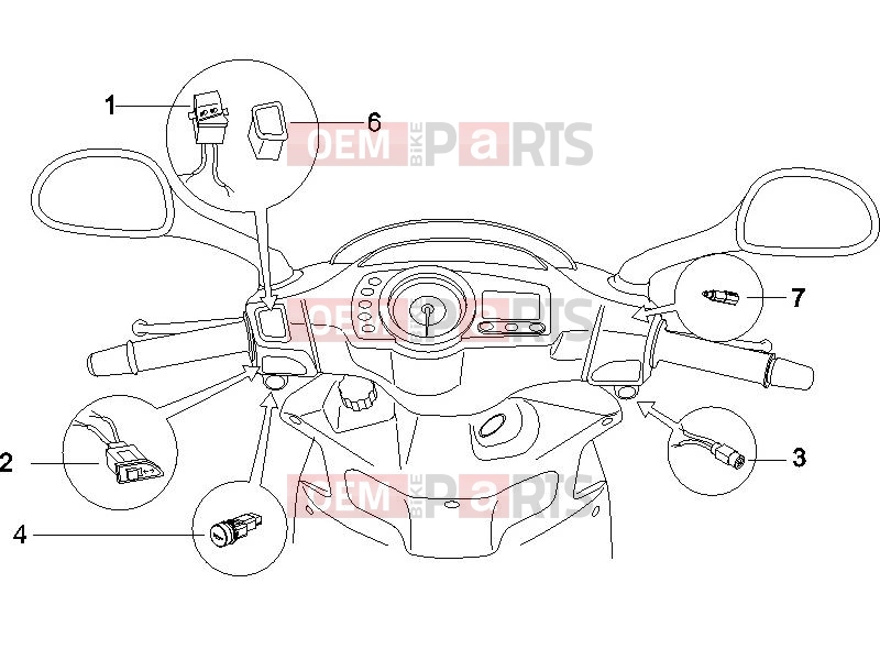 gilera 2006 Runner 50 SP Electrical system » Selectors - Switches - Buttons