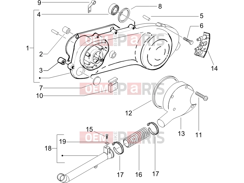 gilera 2007 Runner 50 SP Engine » Crankcase cover - Crankcase cooling