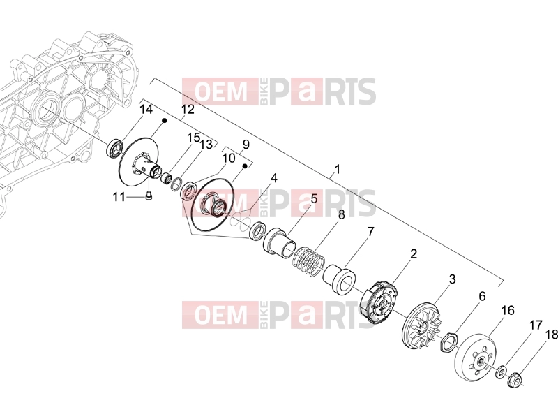 gilera 2008 Runner 125 ST 4T Engine » Driven pulley