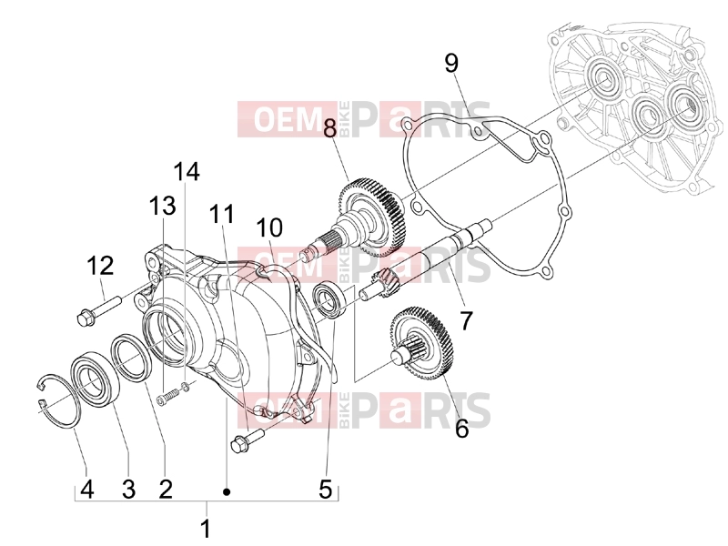 gilera 2009 Runner 125 ST 4T Engine » Reduction unit