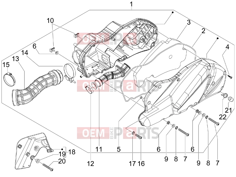 gilera 2012 Runner 125 ST 4T Engine » Air filter