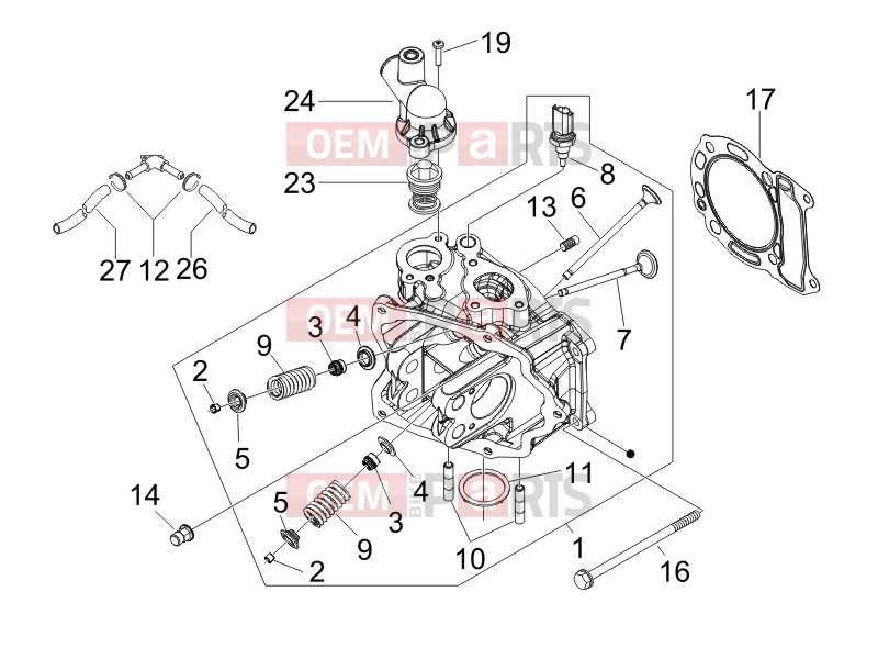 gilera 2011 Runner 200 ST 4T Engine » Head unit - Valve