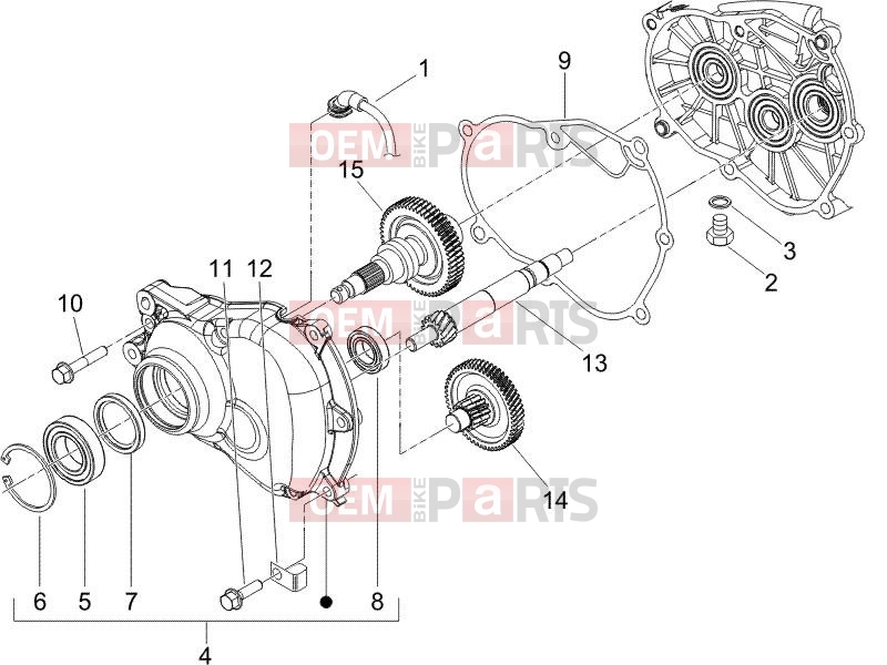 gilera 2005 Runner 125 VX 4T Engine » Reduction unit