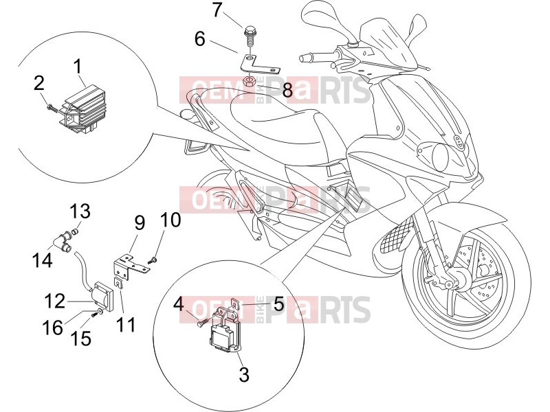 gilera 2005 Runner 125 VX 4T Electrical system » Voltage Regulators - Electronic Control Units (ecu) - H.T. Coil