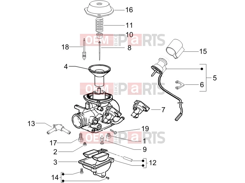 gilera 2006 Runner 125 VX 4T Engine » Carburetor's components
