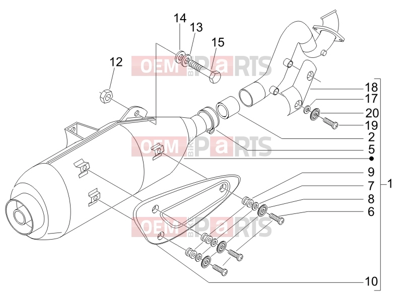 gilera 2006 Runner 125 VX 4T -SC- Engine » Silencer