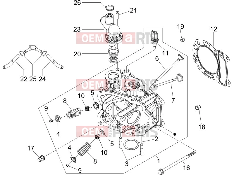 gilera 2007 Runner 125 VX 4T -SC- Engine » Head unit - Valve