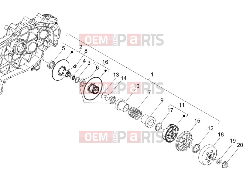 gilera 2005 Runner 200 VXR 4T Engine » Driven pulley
