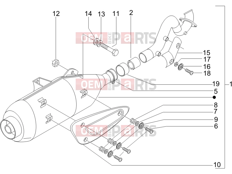 gilera 2006 Runner 200 VXR 4T Engine » Silencer