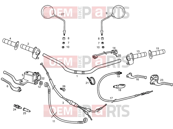 gilera SMT Handlebars » Handlevar and controls