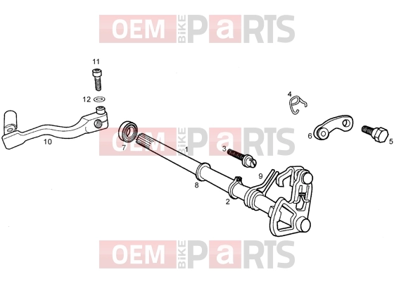 gilera SMT Engine » Selector shaft