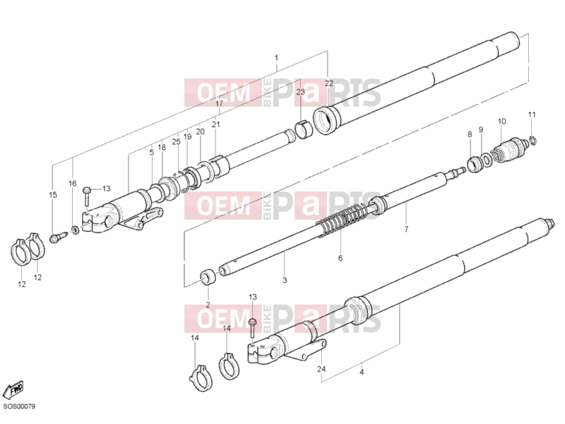 DUCATI 2008 Monster S2R 1000 FRONT FORK » FRONT SUSPENSION