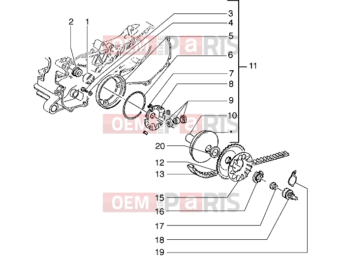 gilera Stalker 50 Engine » Driving pulley