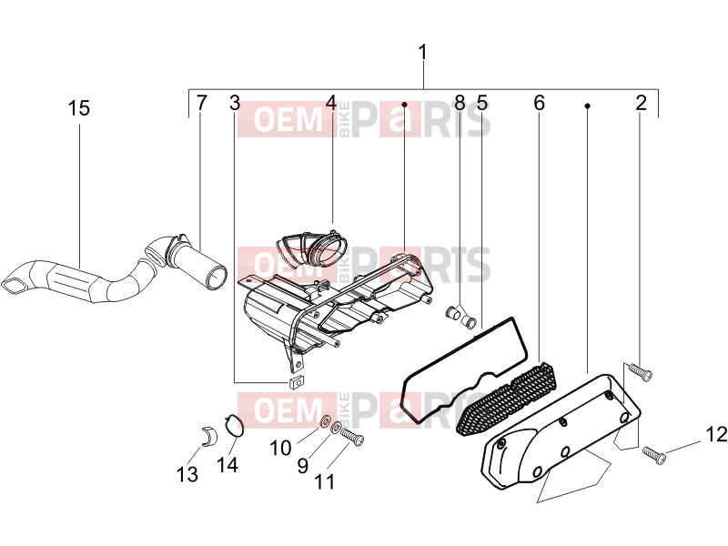 gilera 2008 Stalker 50 Engine » Air filter