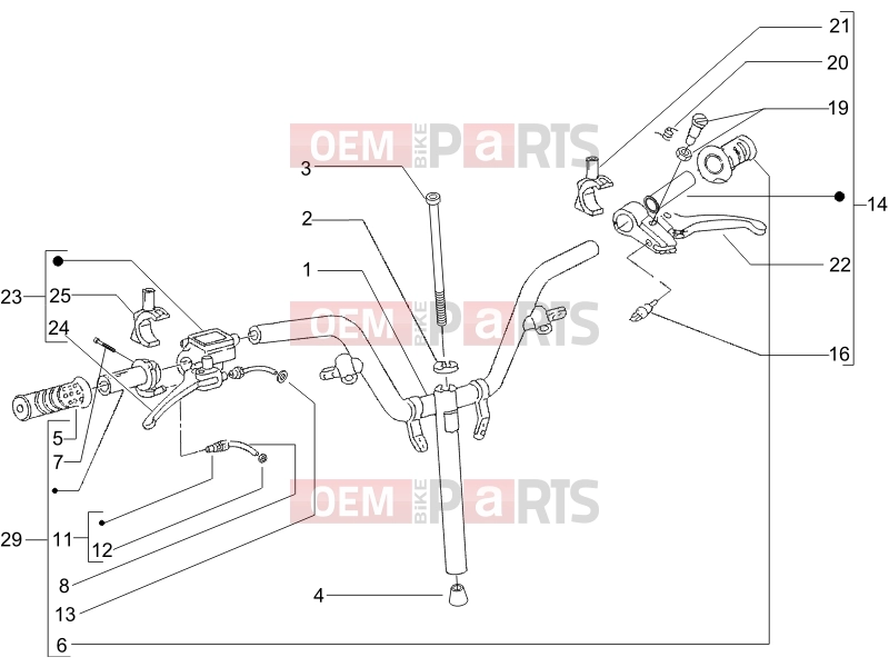 gilera 2008 Stalker 50 Handlebars/Steering » Handlebars - Master cil.