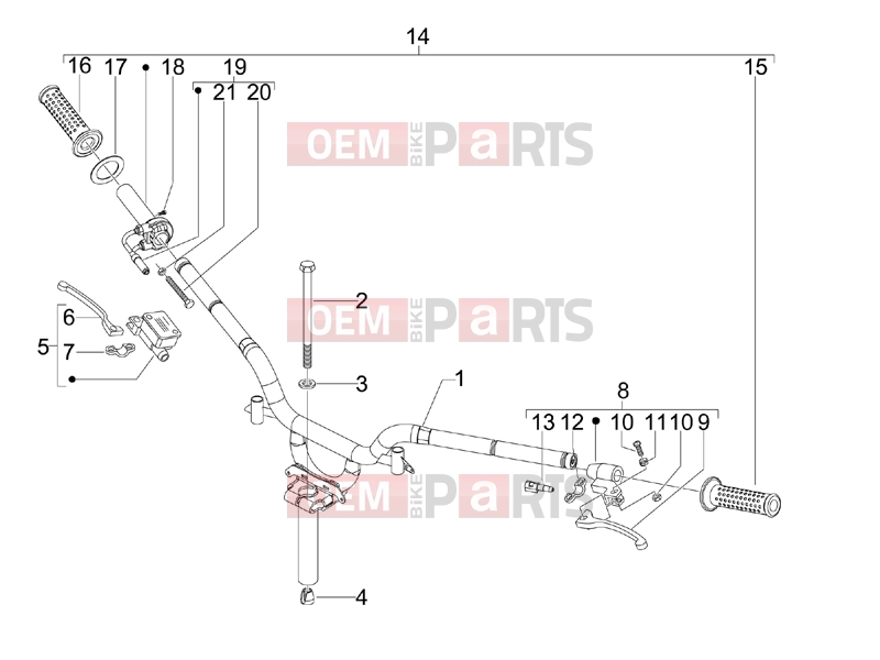 gilera 2010 Stalker 50 Handlebars/Steering » Handlebars - Master cil.