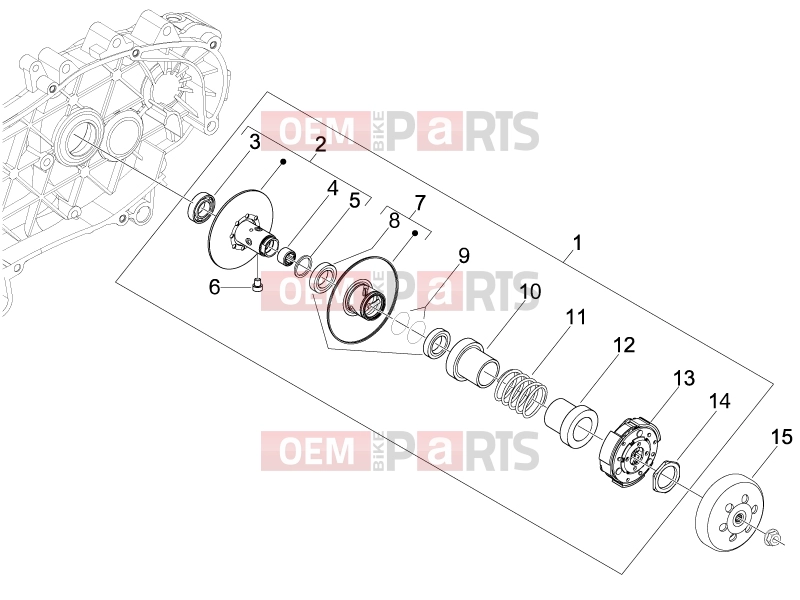 gilera 2011 Stalker 50 Engine » Driven pulley
