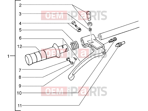 gilera Storm 50 Handlebars » Handlebars component parts