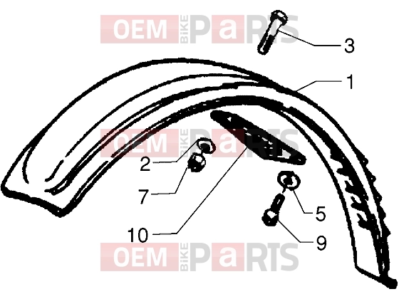 gilera Surfer Chassis » Front mudguard
