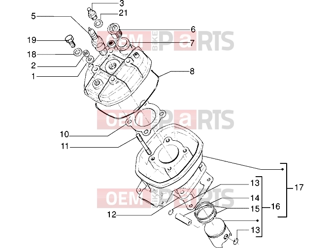gilera Surfer Engine » Head-cylinder-piston