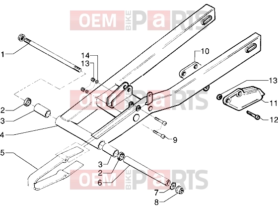 gilera Surfer Chassis » Rear fork