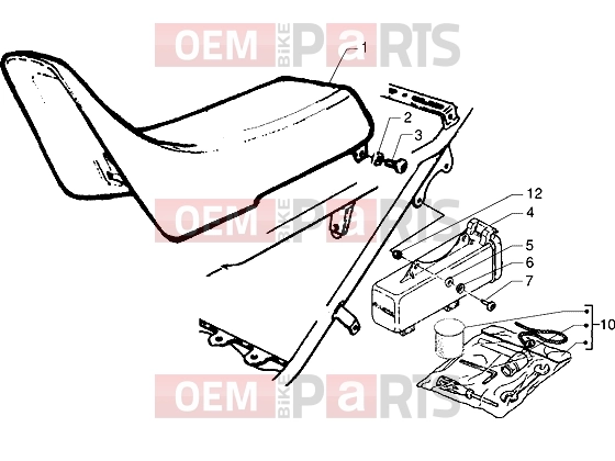 gilera Surfer Chassis » Saddle-Tool kit