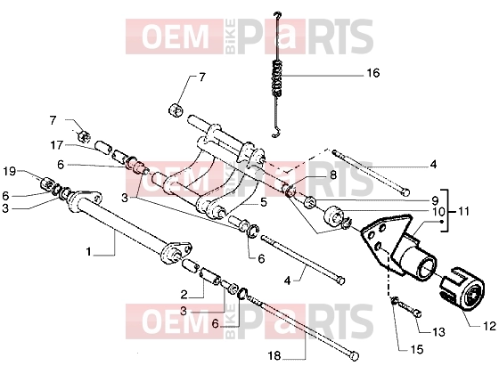 gilera Runner VX Chassis » Swinging arm