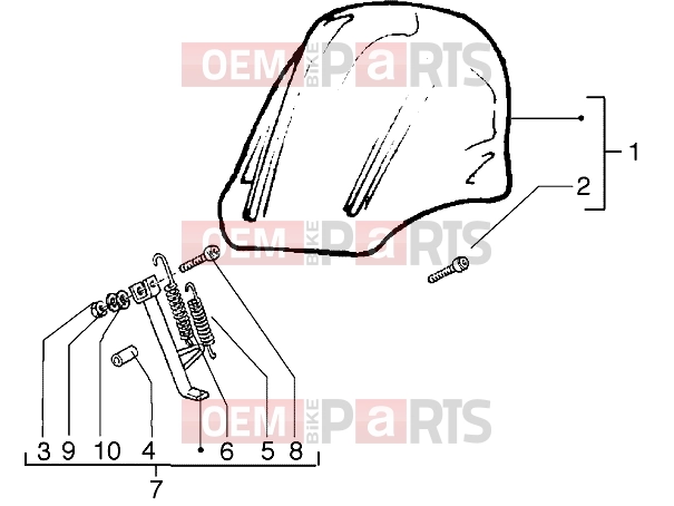 gilera Runner VX váz » windshield kit-stand kit