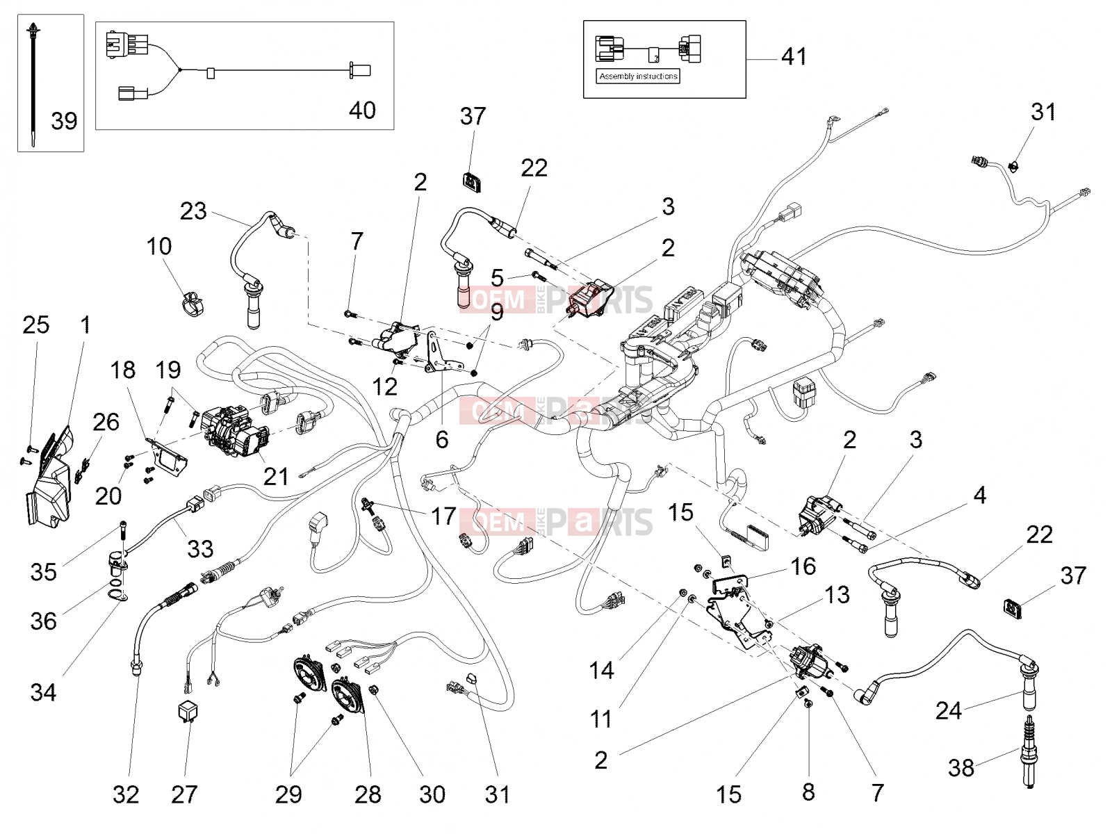 MOTOGUZZI Audace 1400 ABS (USA) Electrical systems » Front electrical system