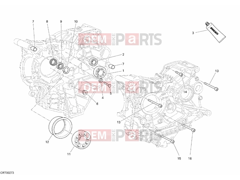 DUCATI 2008 Monster S4R CRANKCASE BEARINGS » ENGINE CASE
