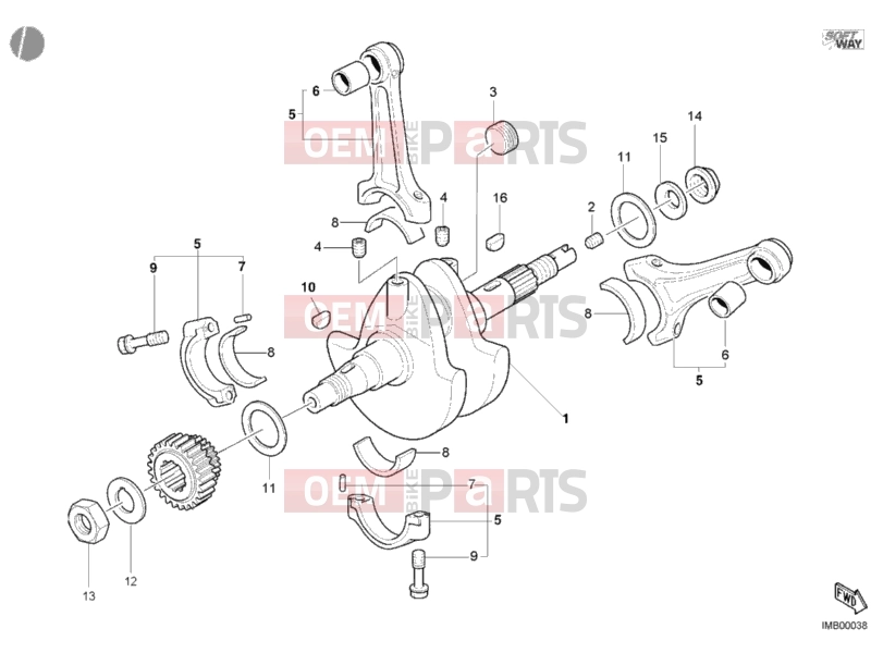 DUCATI 2008 Monster S4R CRANKSHAFT » ENGINE CASE