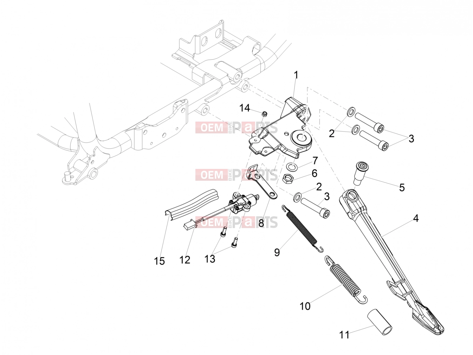 MOTOGUZZI Eldorado 1400 ABS Frame » Central stand