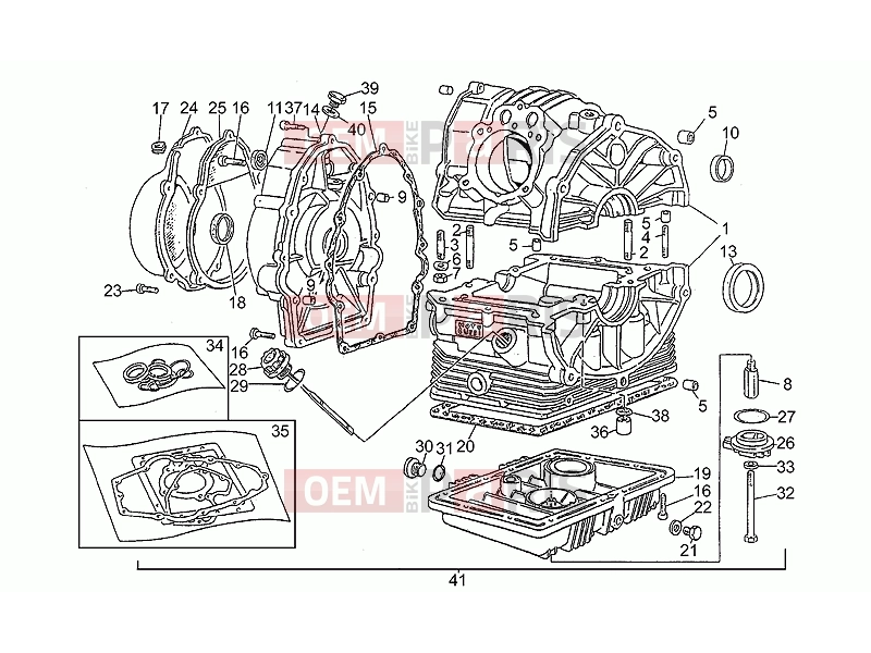 MOTOGUZZI SP 750 ENGINE » Crankcase