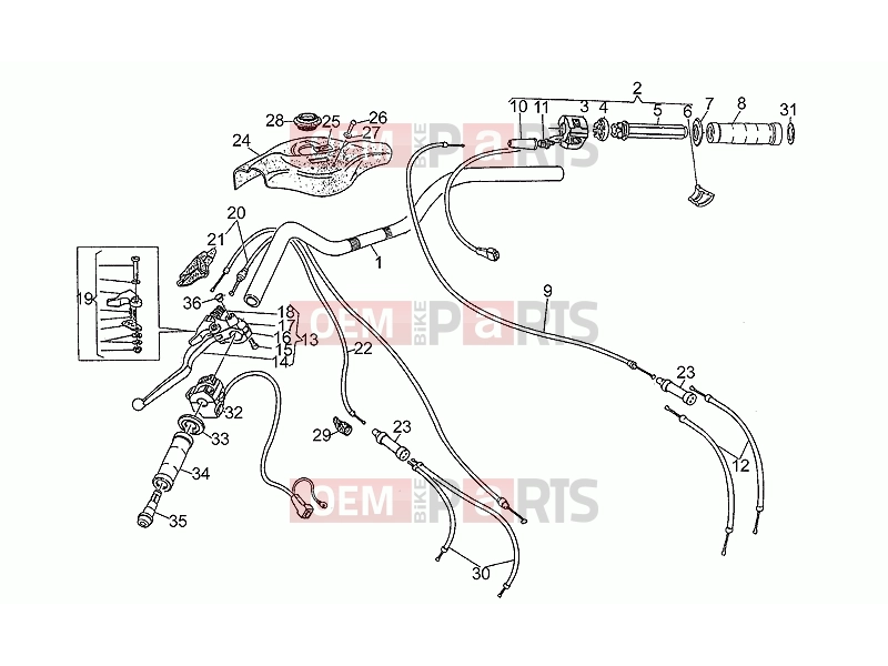 MOTOGUZZI SP 750 FRAME » Handlebar - Controls