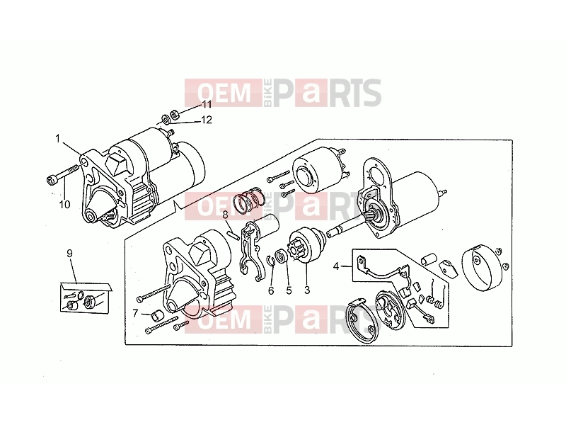 MOTOGUZZI SP 750 ENGINE » Starter motor