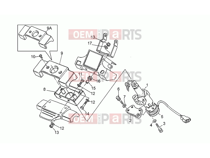 MOTOGUZZI Strada 750 FRAME » Main switch - steering lock